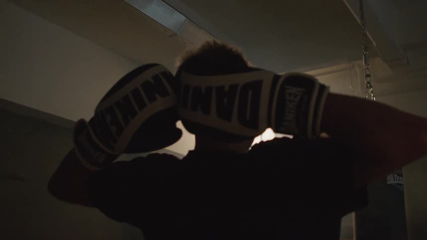 Person getting ready to box