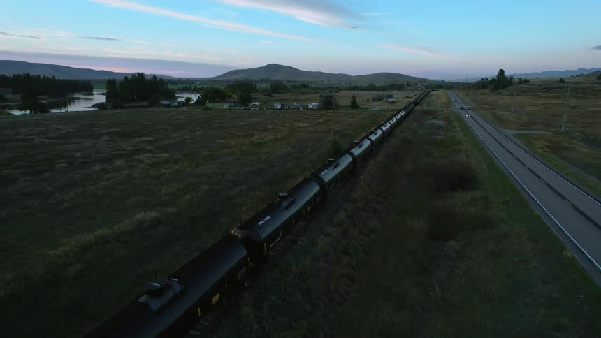 Train on train tracks