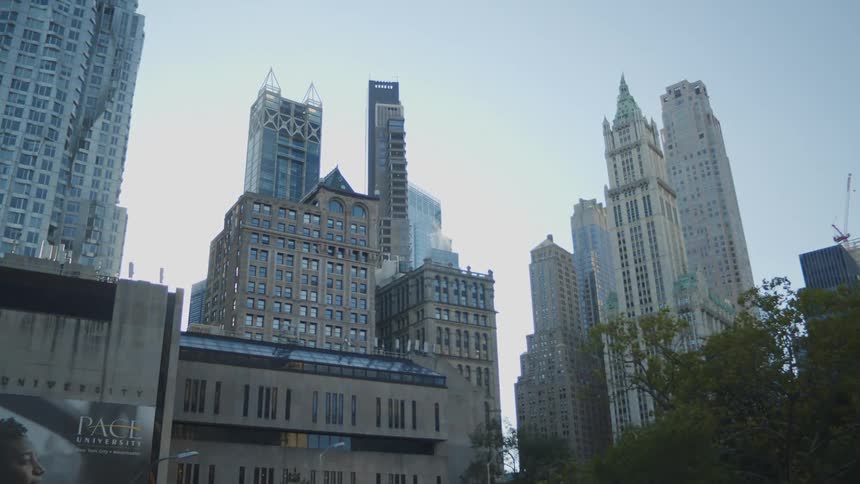 Tall buildings in a metropolis during the day