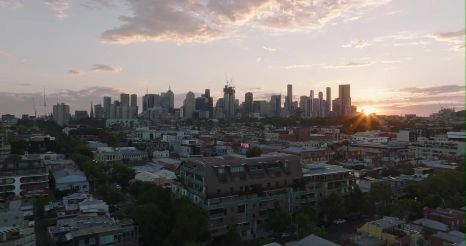 Aerial view of city