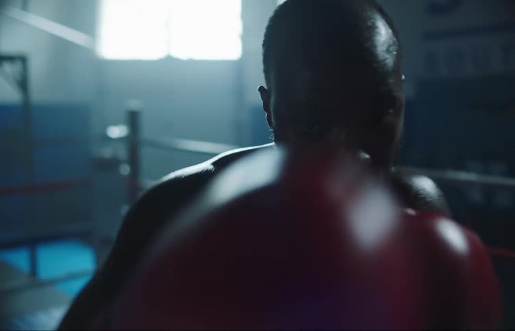 A man boxing in a ring