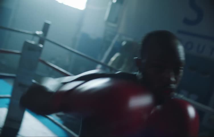 A man boxing in a ring