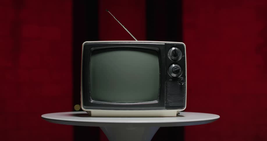 A small television is on the table