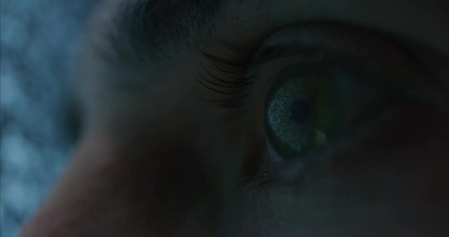 Person moving there eye