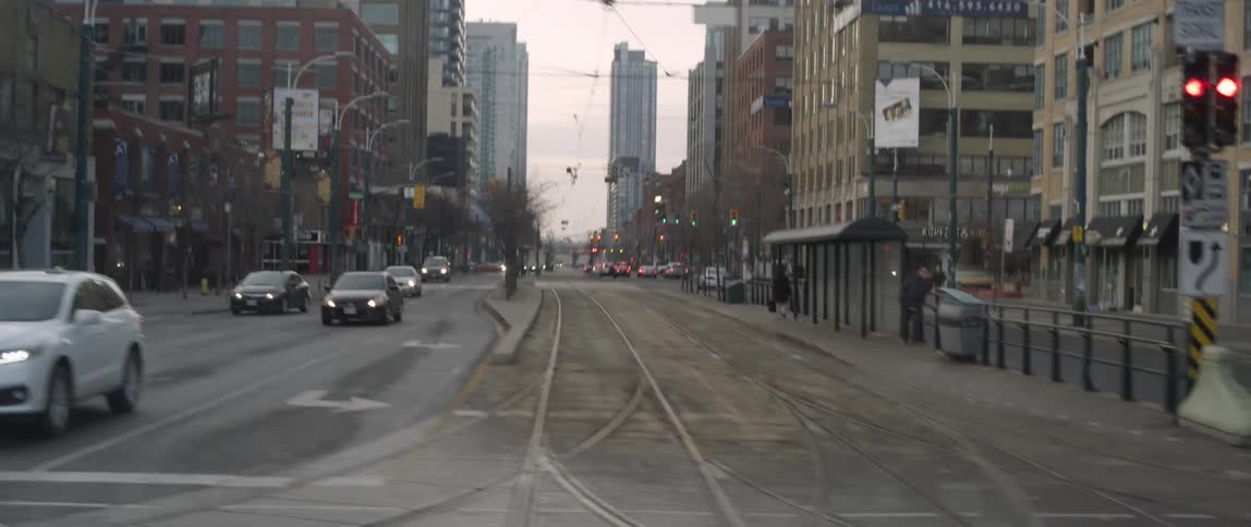 Passing by streets in a big city