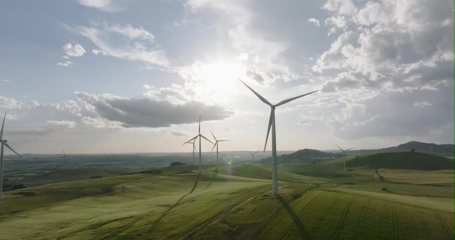 Wind farm in grassland