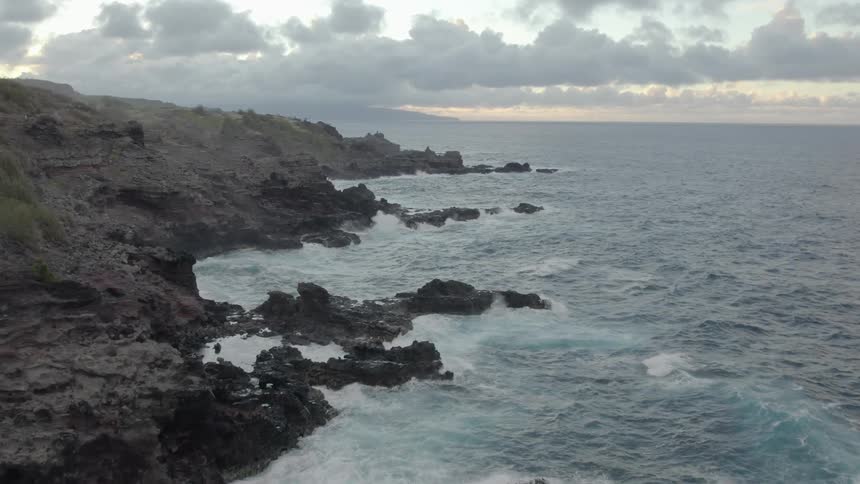Aerial view of coastline