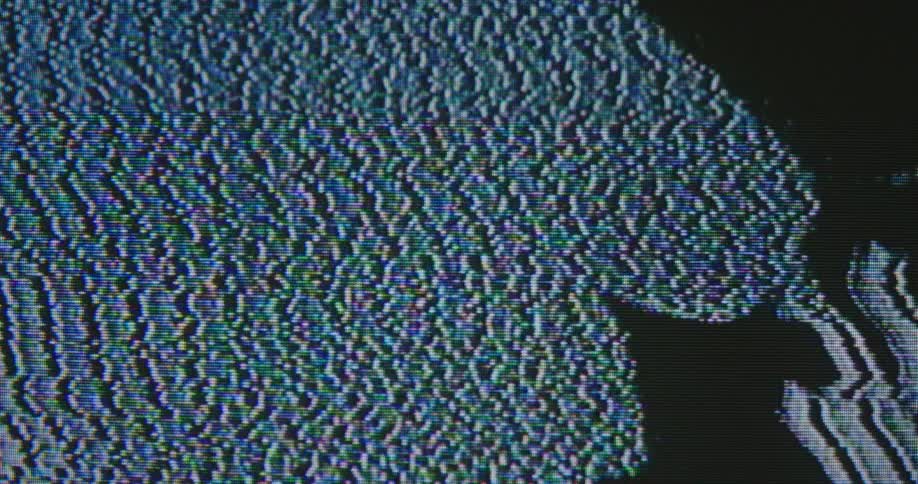 Black and white static on a screen
