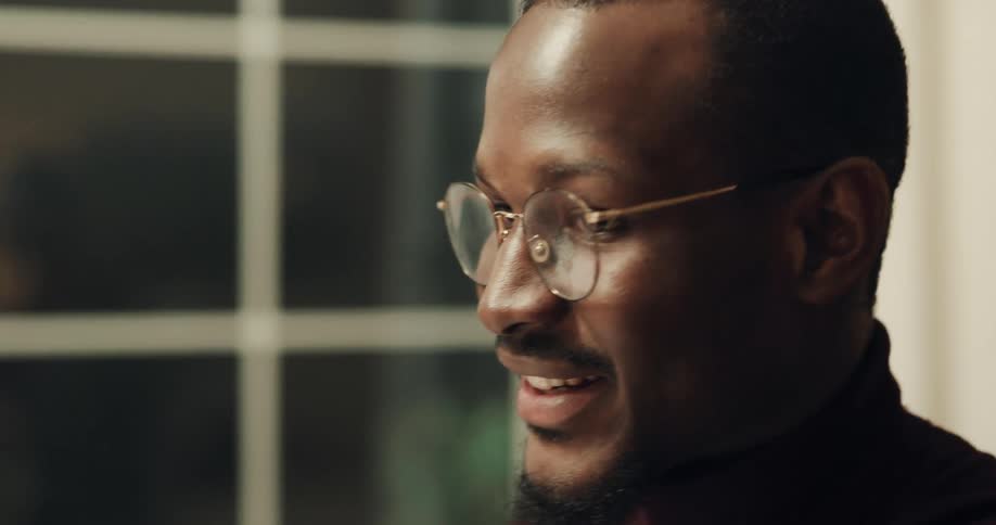 Black male talking