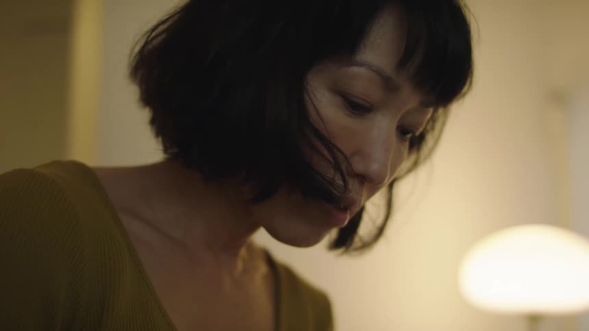 Women smell and discuss perfume