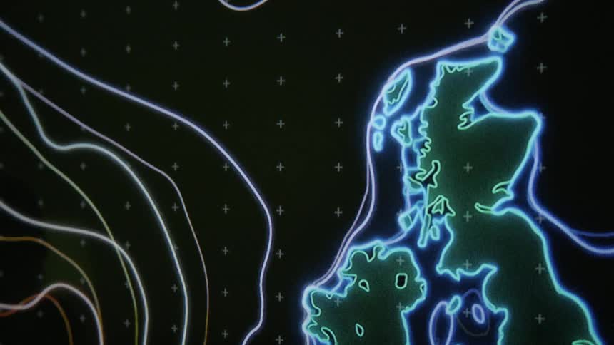 Waveforms move across a monitor