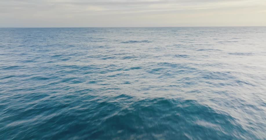 Ocean waves and surface all the way to the horizon