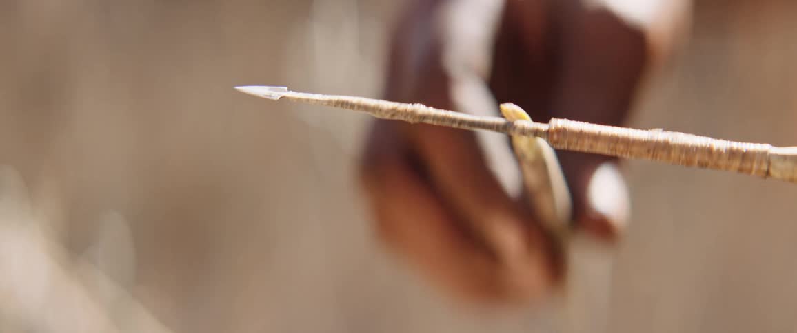 Making arrow outdoors