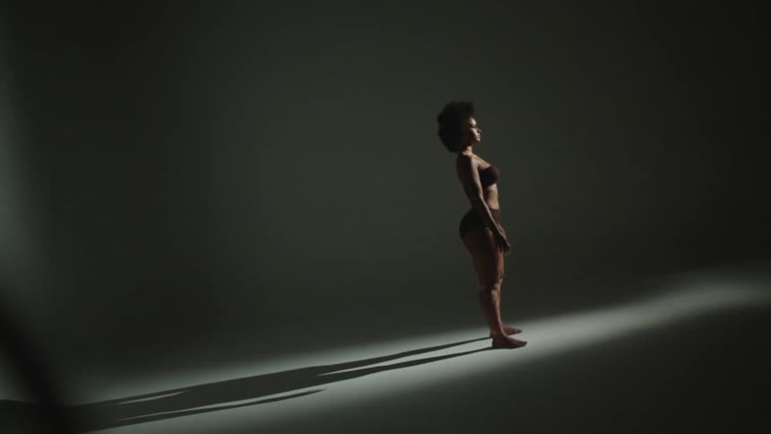 A view of a person in a studio