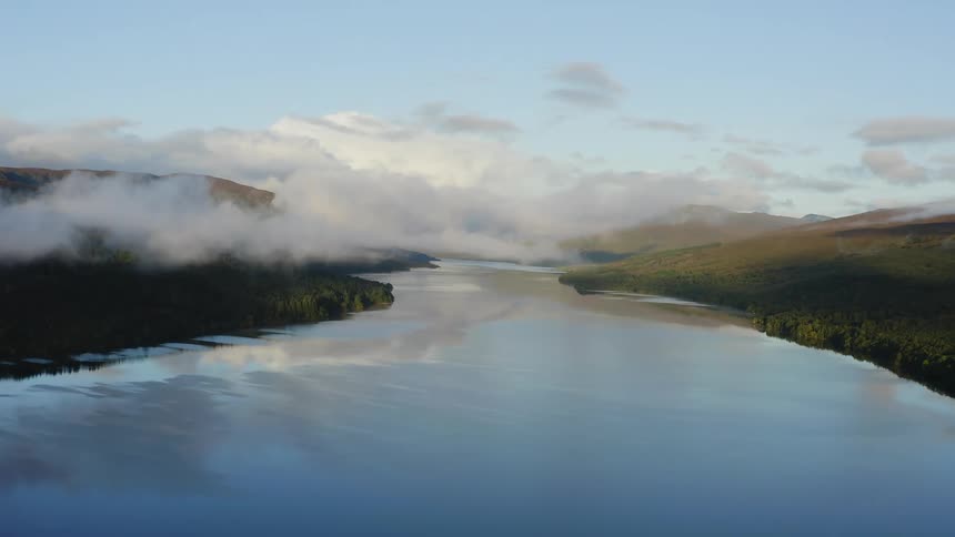 The clouds sit low on the loch