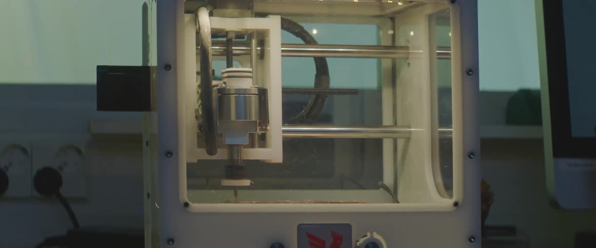 A piece of machinery in a factory