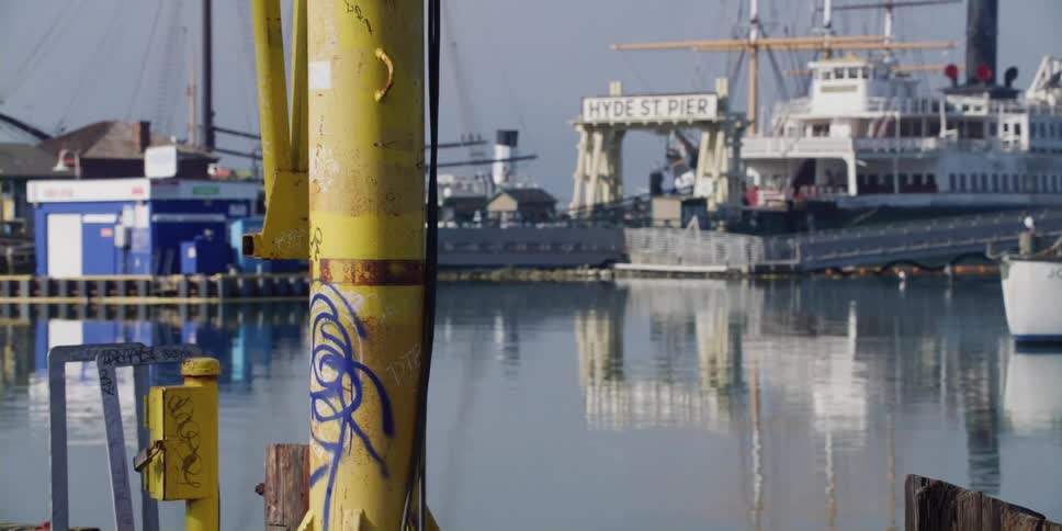 Ships are docked at the harbor