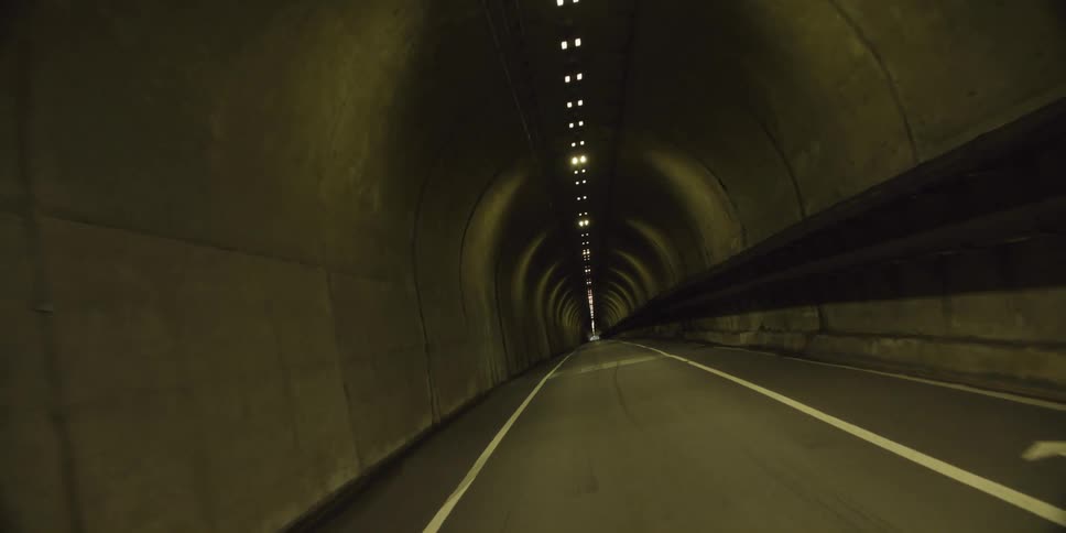 The tunnel is long and dark