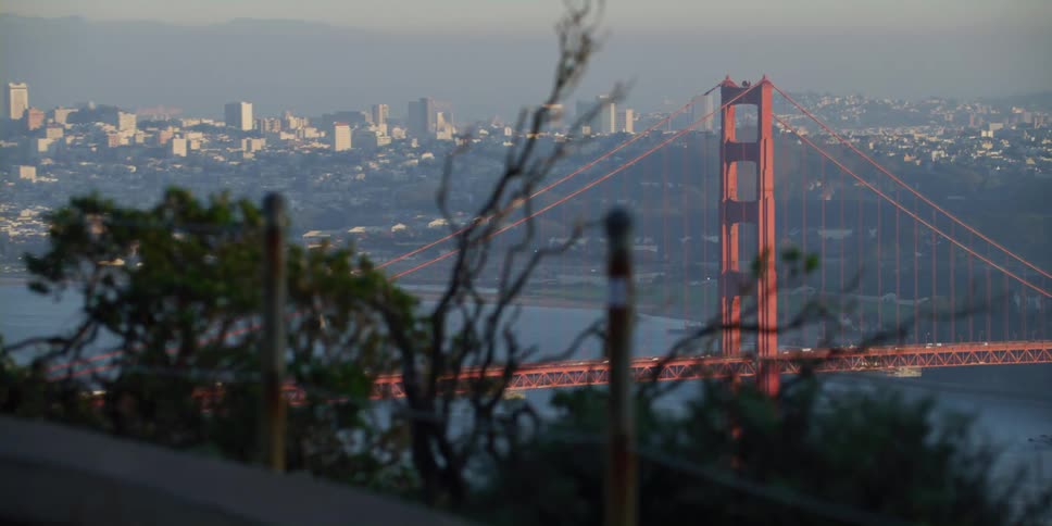 Past the bridge is a large city