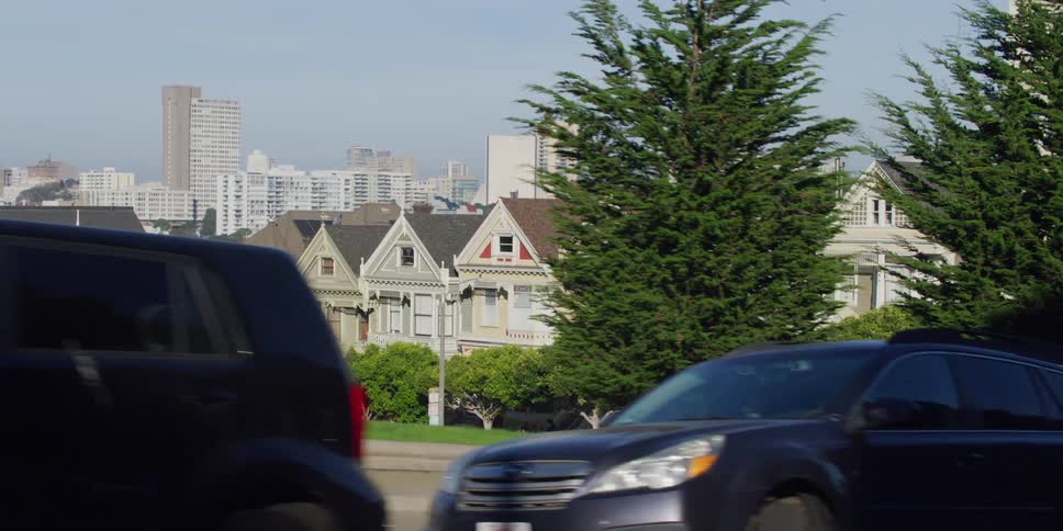 People walk through the city
