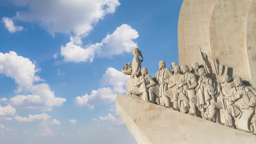 German monument to the discoveries in the belm district of lisbon