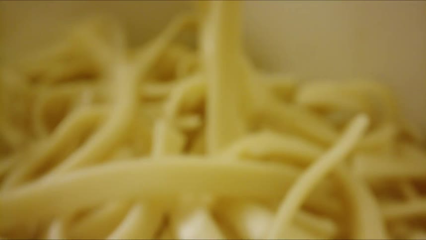 A view of pasta in a large bowl