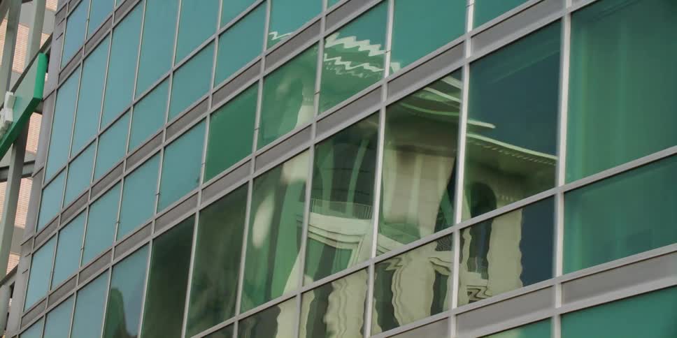 Windows on the outside of a hospital