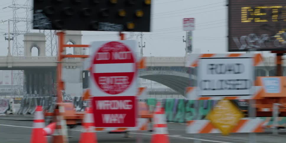 Construction is being done on a highway