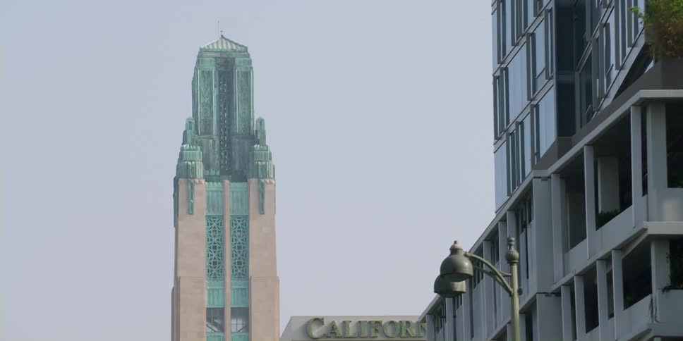 Aerial view of city buildings are displayed