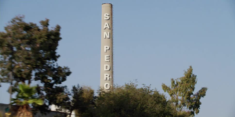 Tall tower in a city is displayed