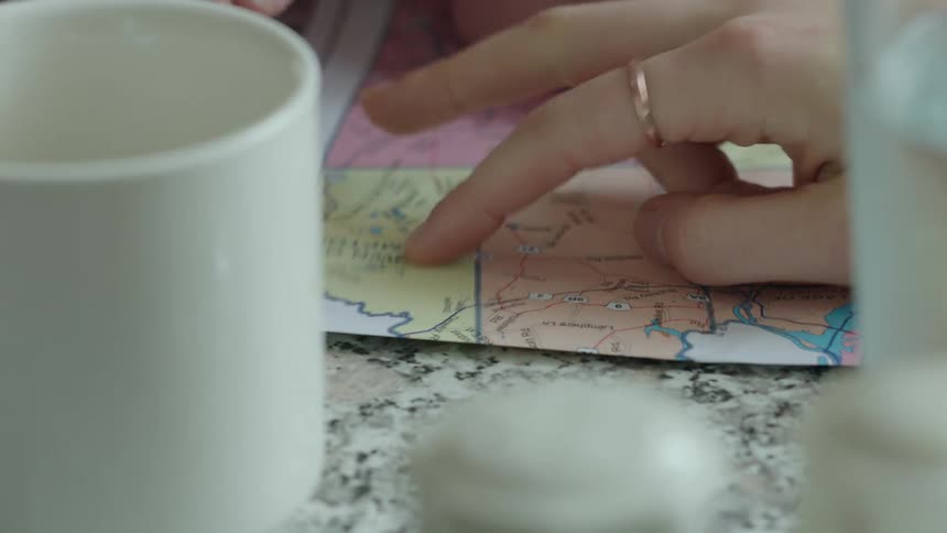 A person looking at a map