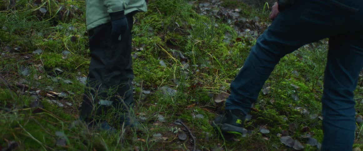 Two people hiking outdoors