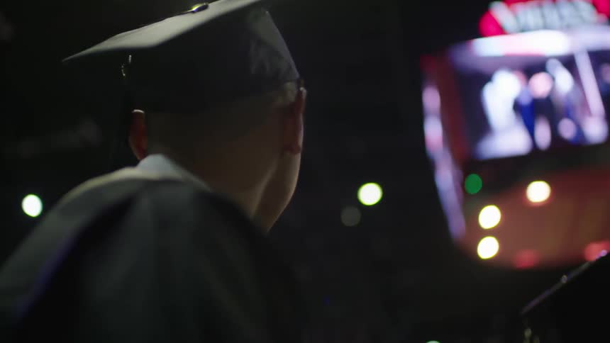 A university student graduating