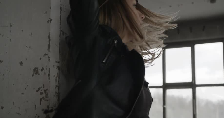 Girl Dancing In Warehouse