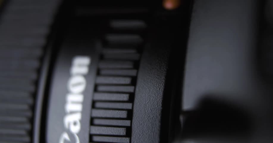 A camera lens is twisted