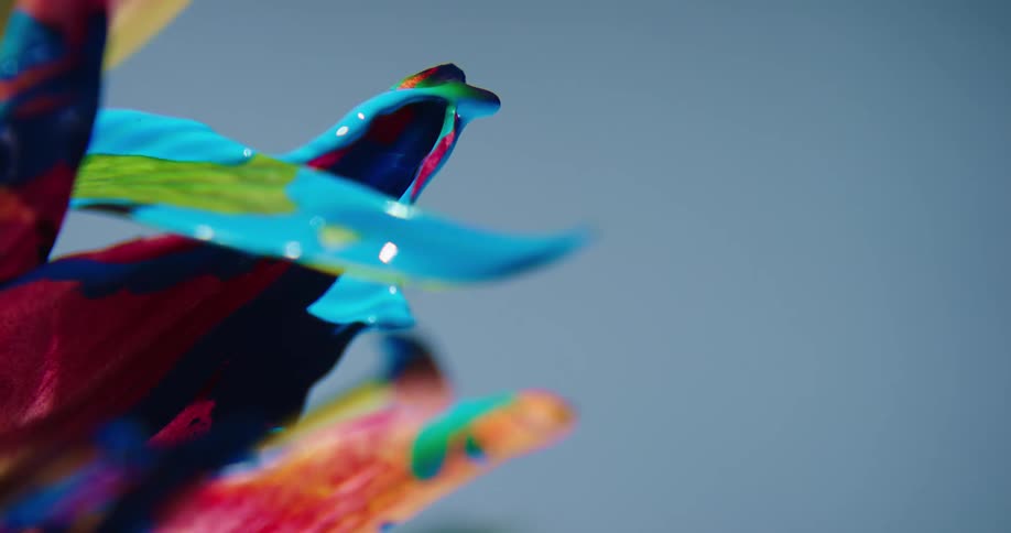 The paint is flowing over the flower
