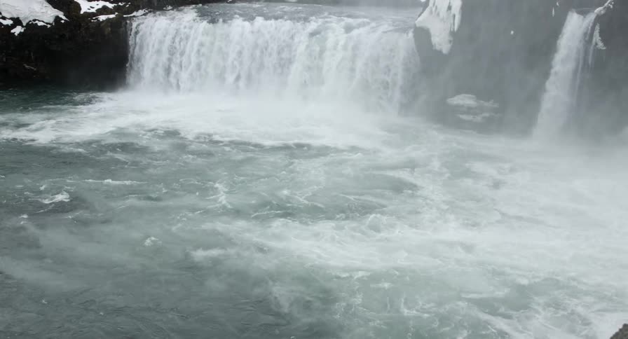 A waterfall leading to a river
