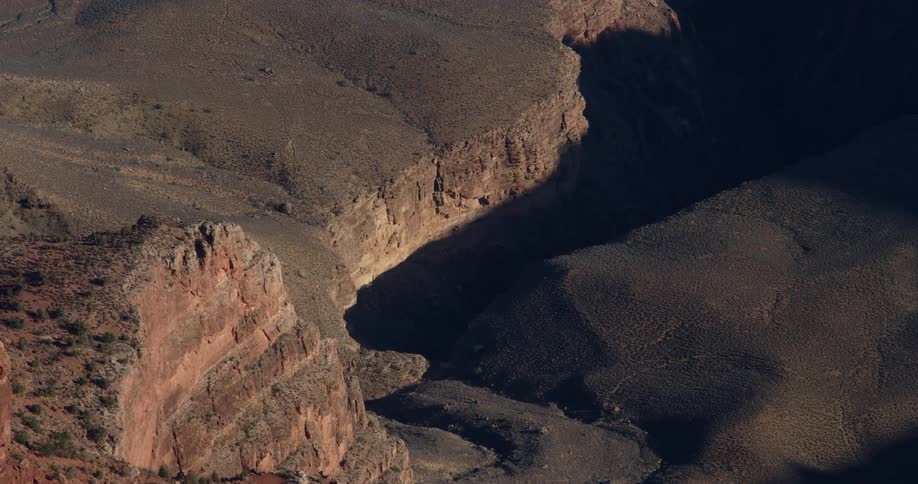 Aerial view of cliffs are displayed in spring