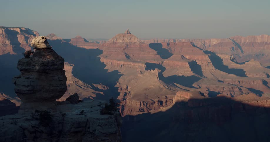 Aerial view of mountains are displayed at dusk