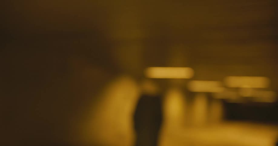 A woman purchases drugs from a drug dealer and walks down the tunnel