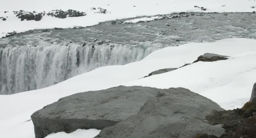 Dettifoss Waterfall in Iceland in the spring