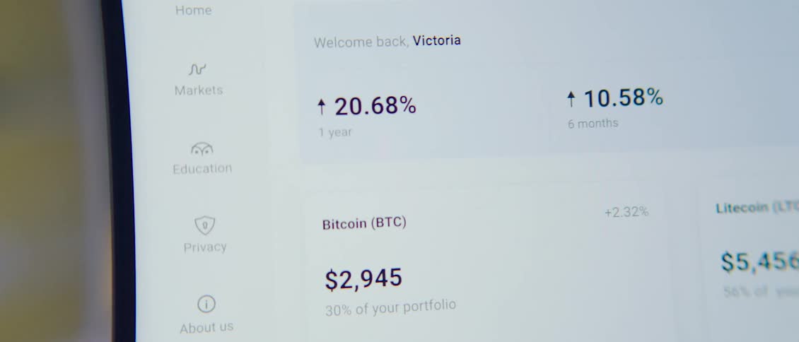 A view of a screen with graphs and numbers on it