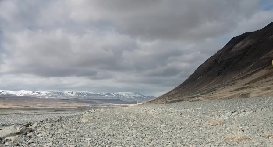 Dark clouds over a barren land