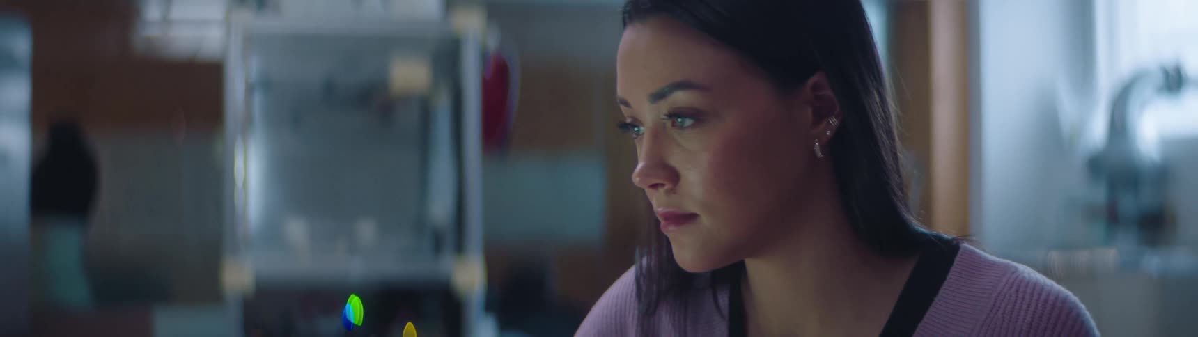 Woman feeling confident after buying a stock