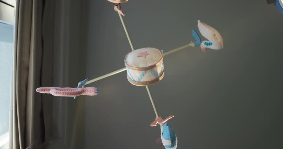 A toy is hanging from the ceiling