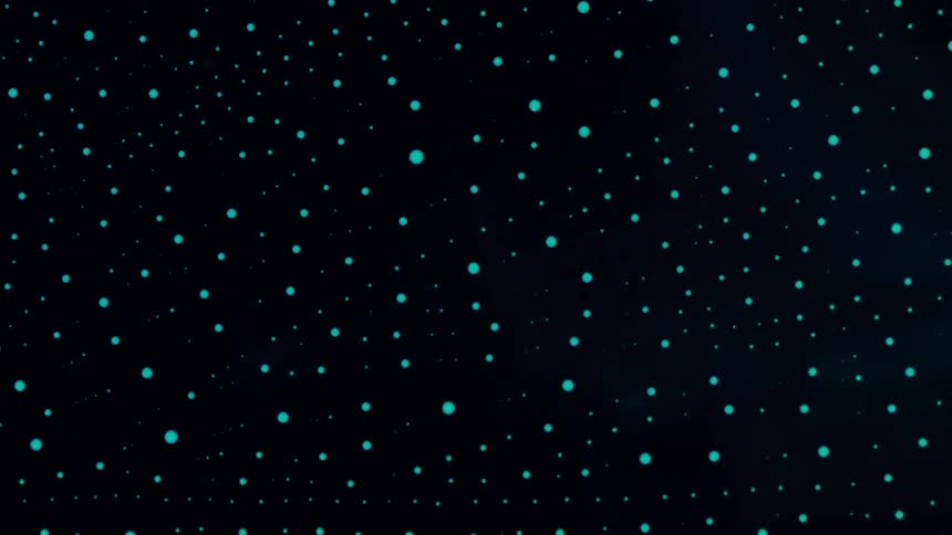 A graphi design shows a blue liquid with veins wash over a black background with green dots