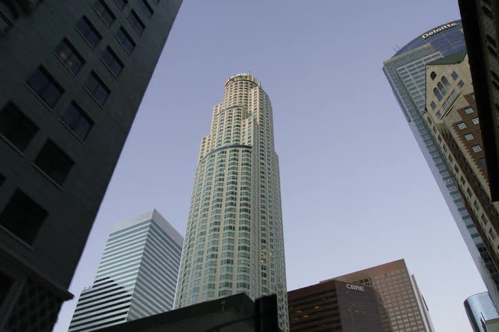 High rise office buildings in downtown area