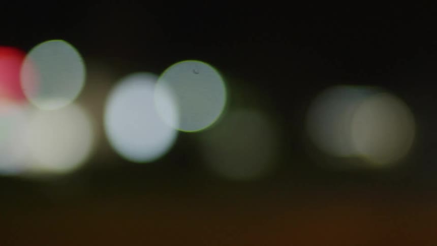 The blurry lights pass by