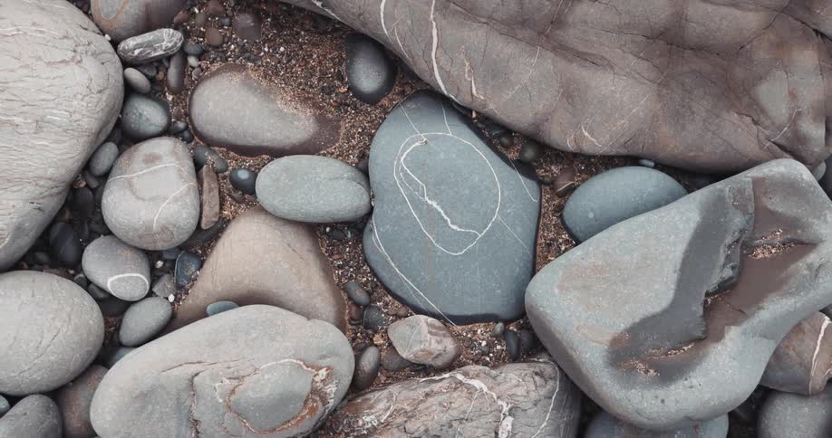 White chalk marks on the rocks