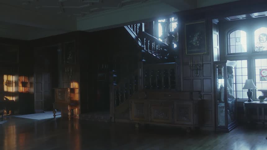 The interior of a house is displayed during the day